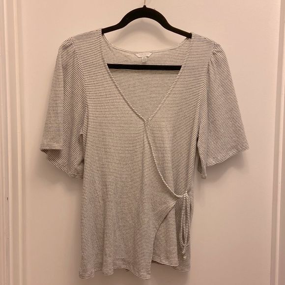 Lucky Brand Tops - Lucky Brand Striped Crossover Shirt - Size S